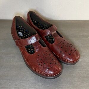 SAS Willow Chestnut Leather Perf Walking Shoe Women's Size 12N